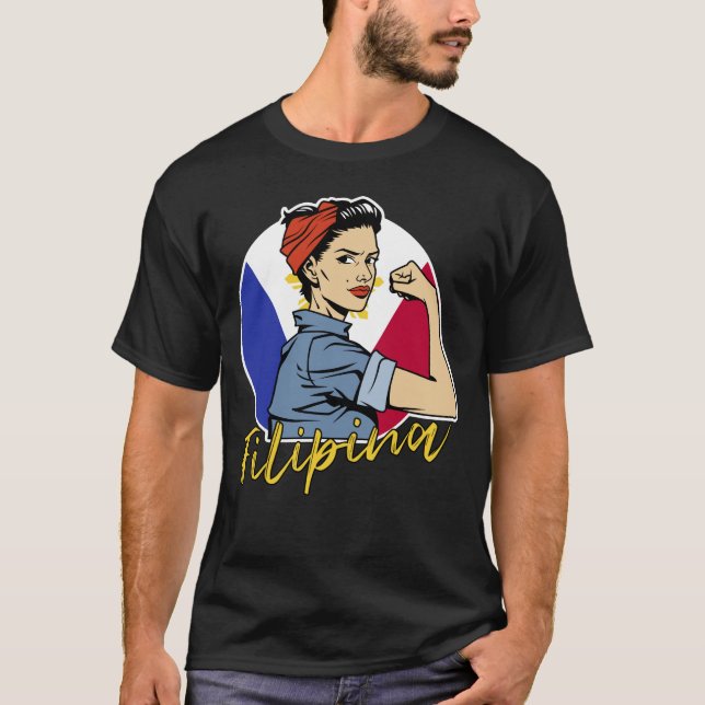 Camiseta Pride Filipina Pinay Wife Namorada Filipinas (Frente)