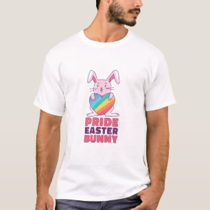 Camiseta Pride Happy Easter Bunny Rainbow Heart Happy Easte