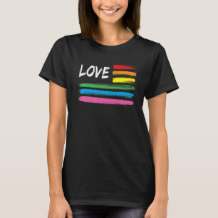 Camiseta Pride Love - Letra Rainbow Graphic Igualdade Lgbt
