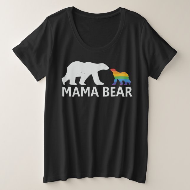 Camiseta  Pride Mama Bear Proud Mom Lgbt Mama Bear (Frente do Design)