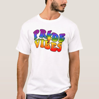Camiseta Pride Vibes Retro Groovy Igualdade Gay LGBT Orgulh