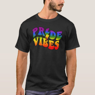 Camiseta Pride Vibes Retro Groovy Igualdade Gay Lgbt Pride 