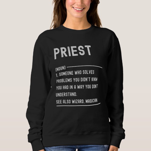 Camiseta Priest Definition Shirts Funny Job Title (Frente)