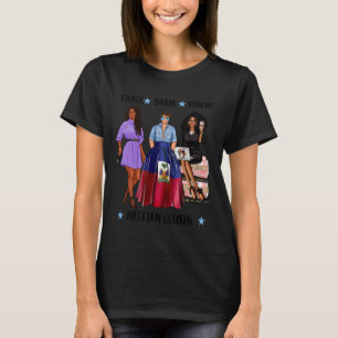 Camiseta Prima Haitiana Afro Forte Bandeira do Haiti Latina