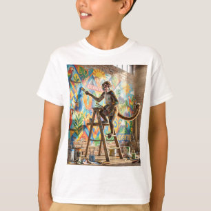 Camiseta Primata Artística Muralista em Loft Moderno Ilumin