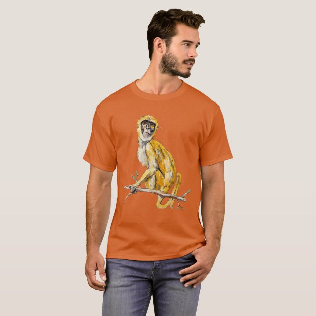 Camiseta Primate Proclivity Monkey Shirt Men's Orange  (Frente Completa)