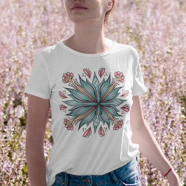 Camiseta Primavera Blooms: geométrico