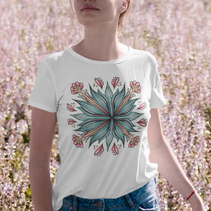 Camiseta Primavera Blooms: geométrico