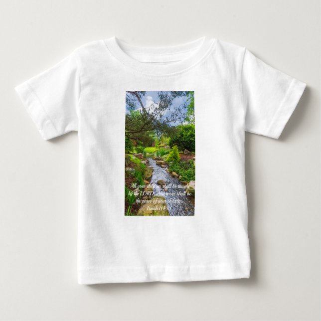 Camiseta Primavera Creek Painterly Bíblia Verse (Frente)