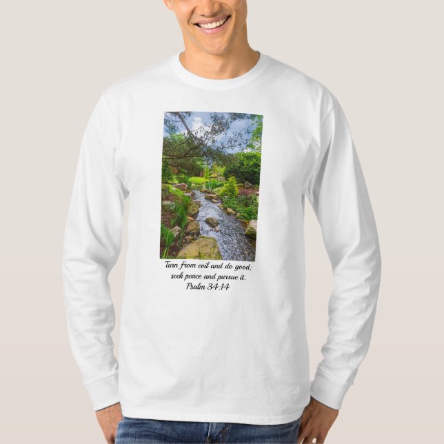 Camiseta Primavera Creek Painterly Bíblia Verse (Frente)