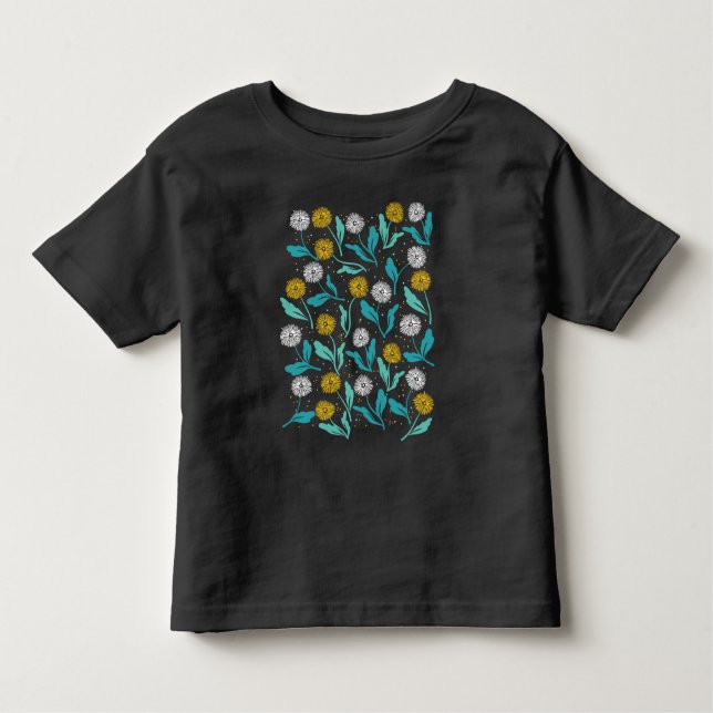 Camiseta Primavera Dandelion Flores e Folhas Design (Frente)