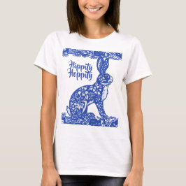 Camiseta Primavera de Coelho Coelho Selvagem Azul Whimsso