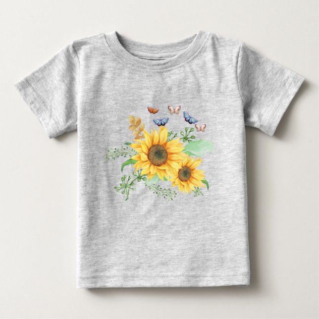 Camiseta primavera de girassol (Frente)