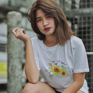 Camiseta primavera de girassol