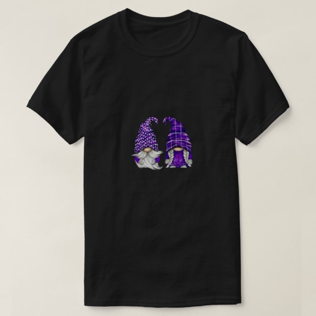 Camiseta Primavera De Gnomo Roxo Para Mulheres E Verão (Frente do Design)