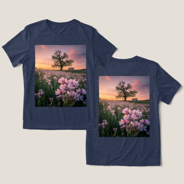 Camiseta Primavera de Marinho sunset (Design Frente e Verso)