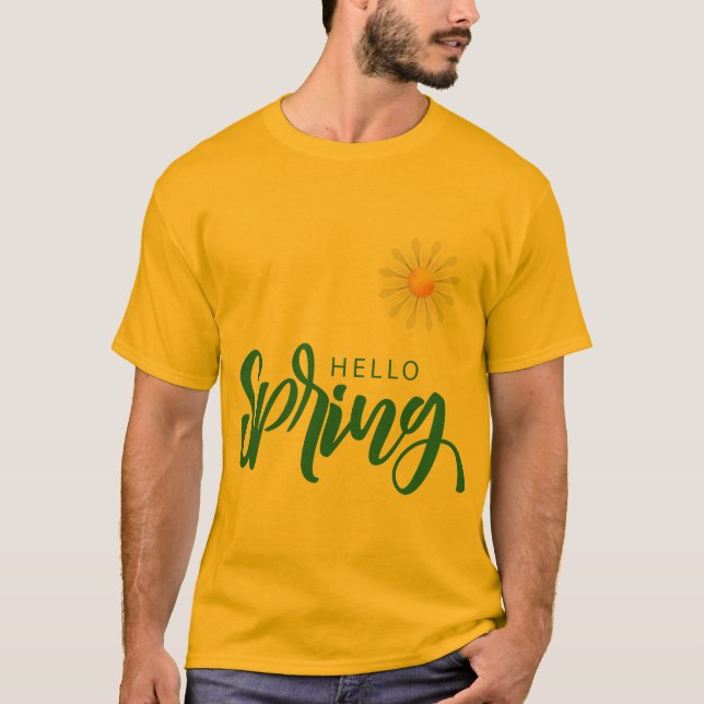 Camiseta primavera de saudação (Frente)