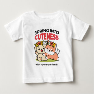 Camiseta Primavera dentro da cutena - Ilustração Adorável d