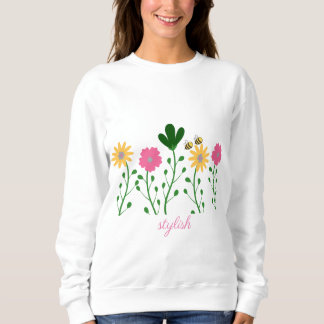Camiseta Primavera e Summer Floral Personalizam Mulheres