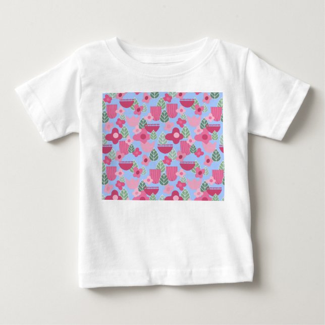 Camiseta Primavera Escandinavo Rosa (Frente)