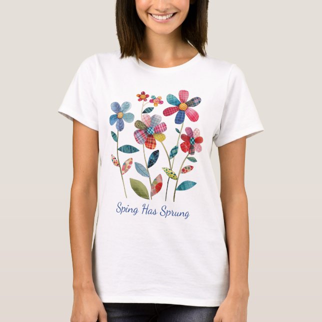 Camiseta Primavera Multicolor Florals Suspendeu (Frente)