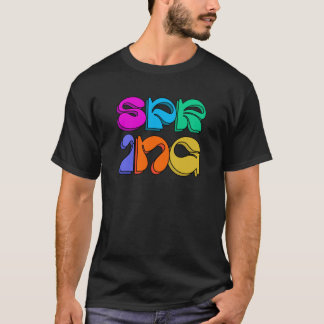 Camiseta Primavera retrô moderno colorido engraçado amigáve