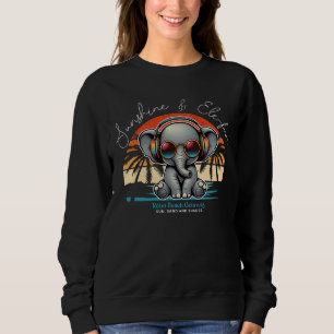 Camiseta Primavera Sunshine e Ele se diverte Retro Beach.