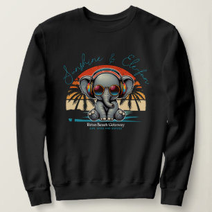 Camiseta Primavera Sunshine e Ele se diverte Retro Beach.