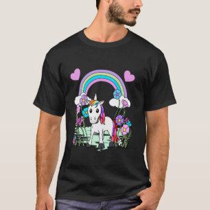 Camiseta Primavera Unicorn Unicorn Crianças de Cavalo Infan