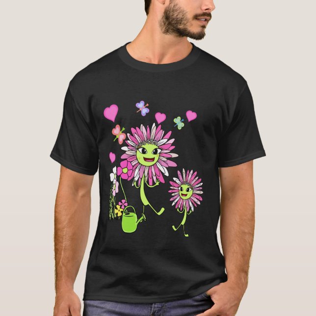 Camiseta Primavera Verão Divertida Flor Flores Jardineiro D (Frente)
