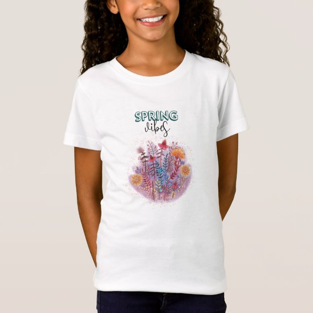 Camiseta primavera vibes floral (Frente)