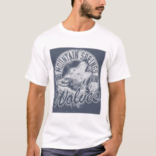 Camiseta Primaveras Brancos Lobos Vintage Mascot Shirt