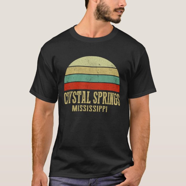 Camiseta PRIMAVERAS CRYSTAL MISSISSIPPI Vintage Retro Sunse (Frente)
