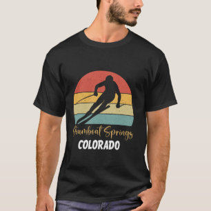 Camiseta Primaveras de vapor esquiando Colorado Funny Ski t
