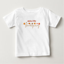 Camiseta Primeira Ação de Graças do Bebê Personalizado