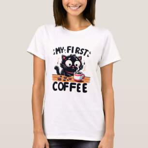 Camiseta Primeira Aventura com Café Preto