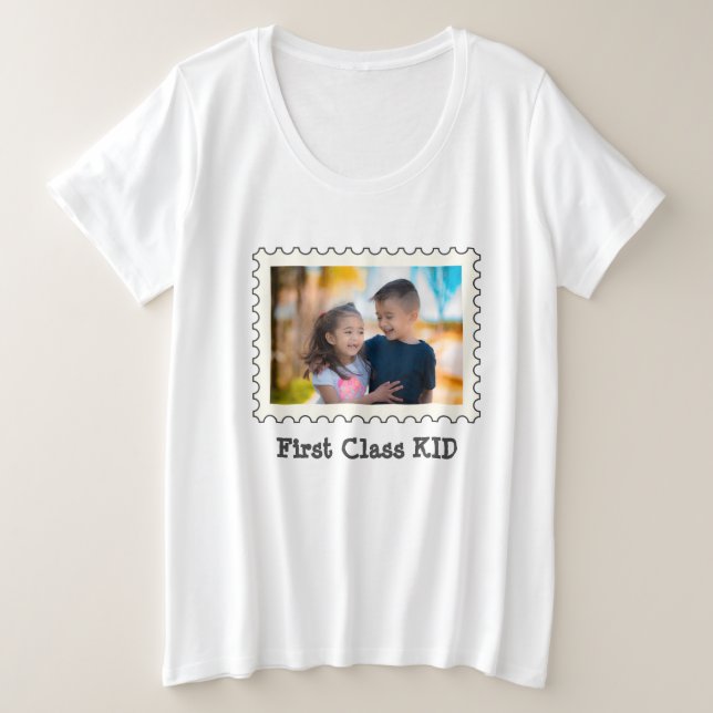 Camiseta PRIMEIRA CLASSE KID Melhor Kid foto horizontal per (Frente do Design)
