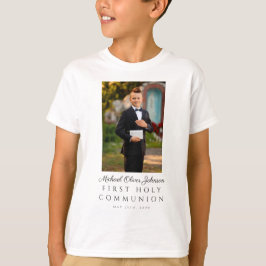 Camiseta Primeira Comunhão Personalizada com Foto Menino