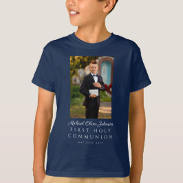 Camiseta Primeira Comunicação de Menino Personalizado