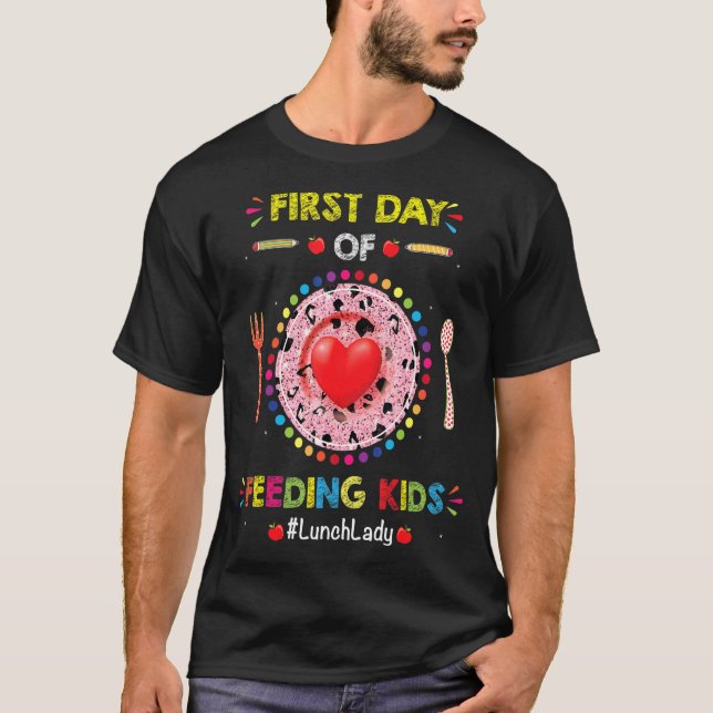 Camiseta Primeira Dama De Almoço No Primeiro Dia Da Escola  (Frente)