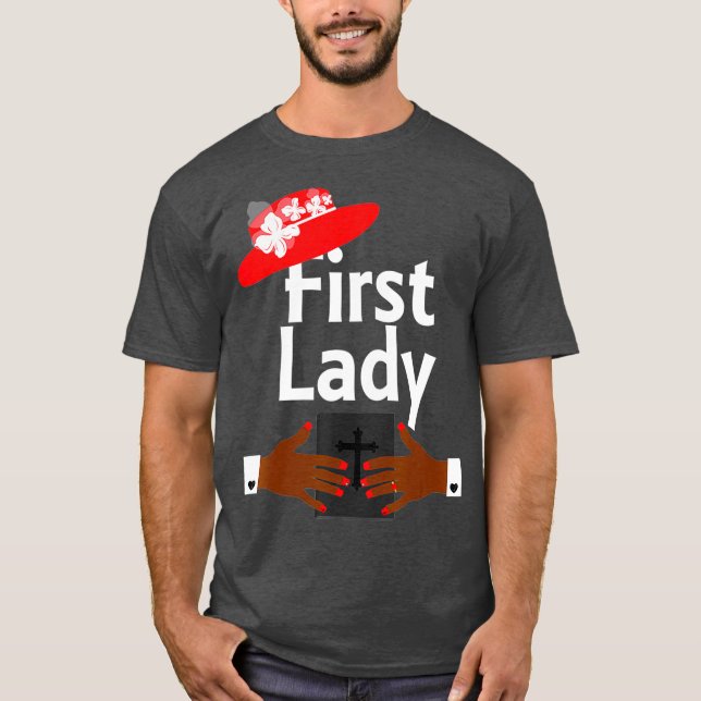 Camiseta Primeira-dama Pastores Esposa Religiosa Cristã Ver (Frente)