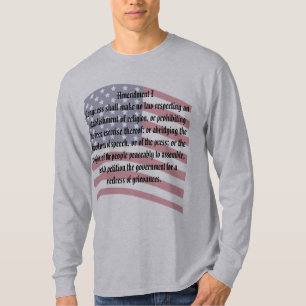 Camiseta Primeira Emenda da constituição da bandeira dos