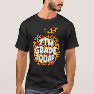 Camiseta Primeira Escola 7 Grau Esquadrão Leopardo Esquema 