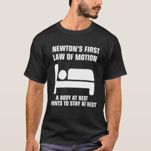 Camiseta Primeira Lei De Newton Do Movimento Para Professor