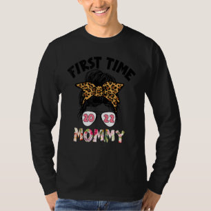 Camiseta Primeira Mamãe 2022 Anúncio de Gravidez Novo M