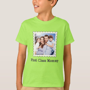 Camiseta Primeira Mamãe Melhor Foto do Quadrado da Mãe