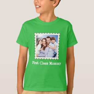 Camiseta Primeira Mamãe Melhor Foto do Quadrado da Mãe