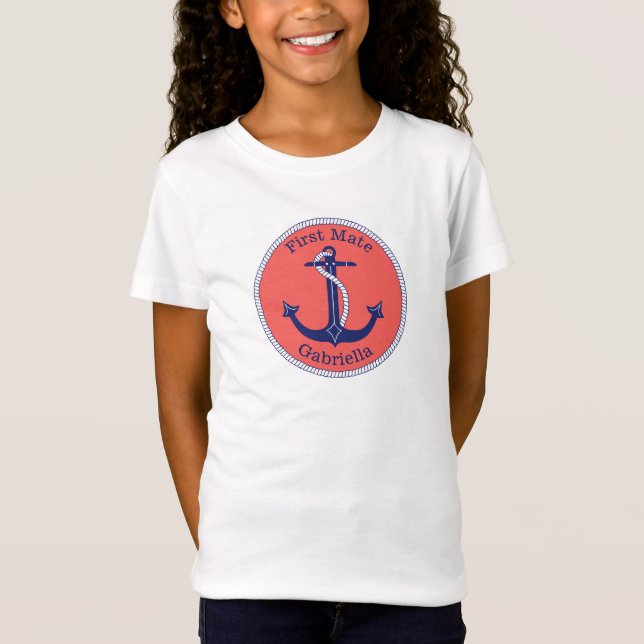 Camiseta Primeira Mata de Coral de Marinho de Âncora Náutic (Frente)