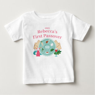 Camiseta Primeira Passagem Personalizada Menina Nome Ano T-