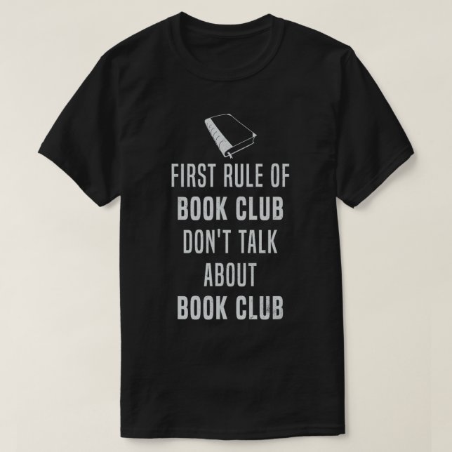 Camiseta Primeira regra do clube do livro não fala sobre o  (Frente do Design)